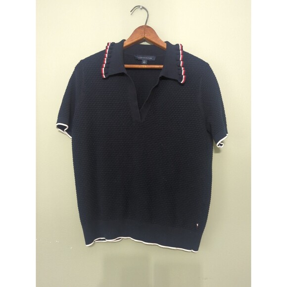 Tommy Hilfiger Sweater Shirt Women's Large Y2K 90s Style 100% Cotton Vintage - Picture 1 of 6